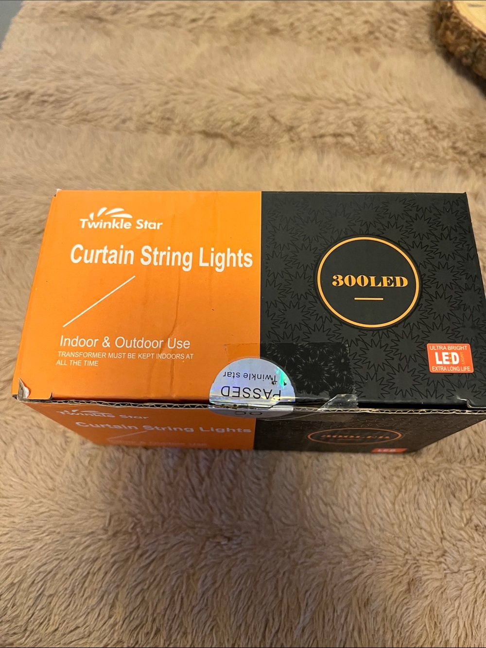 Orange Curtain String Lights - 300 LED
